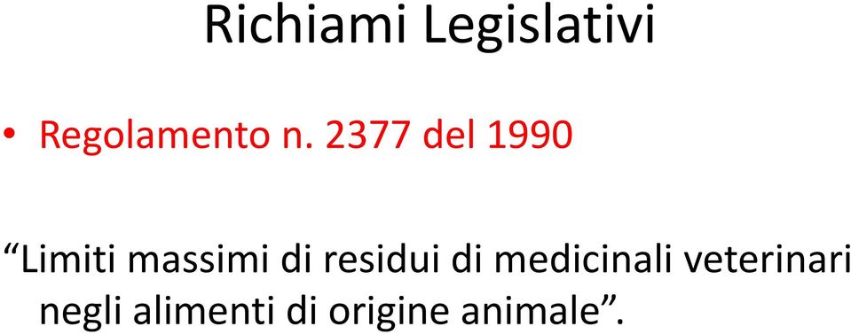 di residui di medicinali