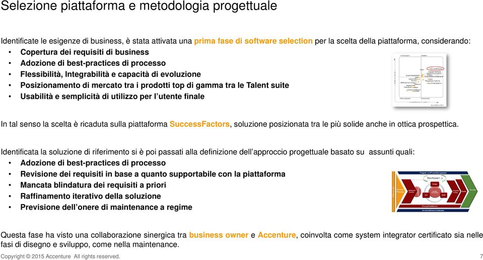 Usabilità e semplicità di utilizzo per l utente finale In tal senso la scelta è ricaduta sulla piattaforma SuccessFactors, soluzione posizionata tra le più solide anche in ottica prospettica.