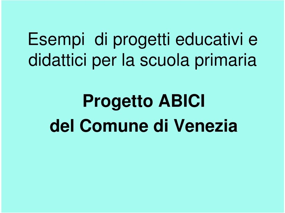 per la scuola primaria