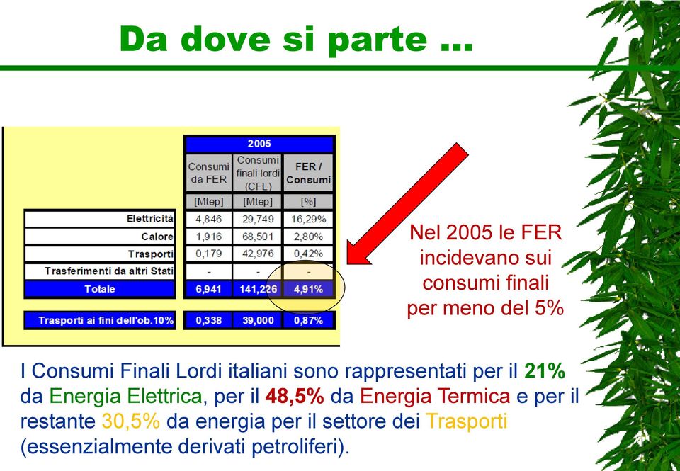 Energia Elettrica, per il 48,5% da Energia Termica e per il restante 30,5%