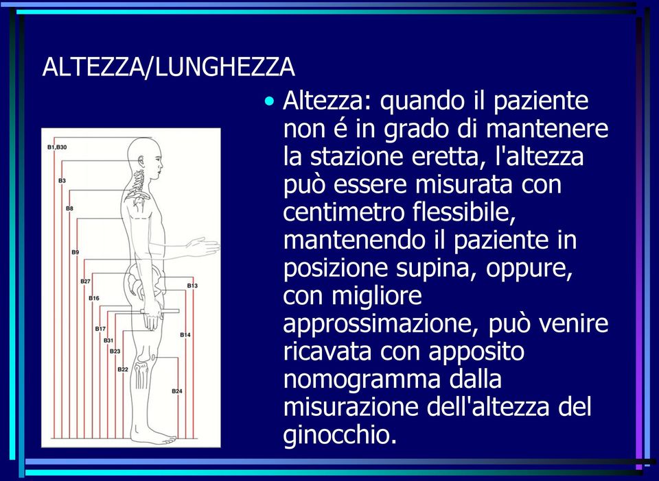 mantenendo il paziente in posizione supina, oppure, con migliore