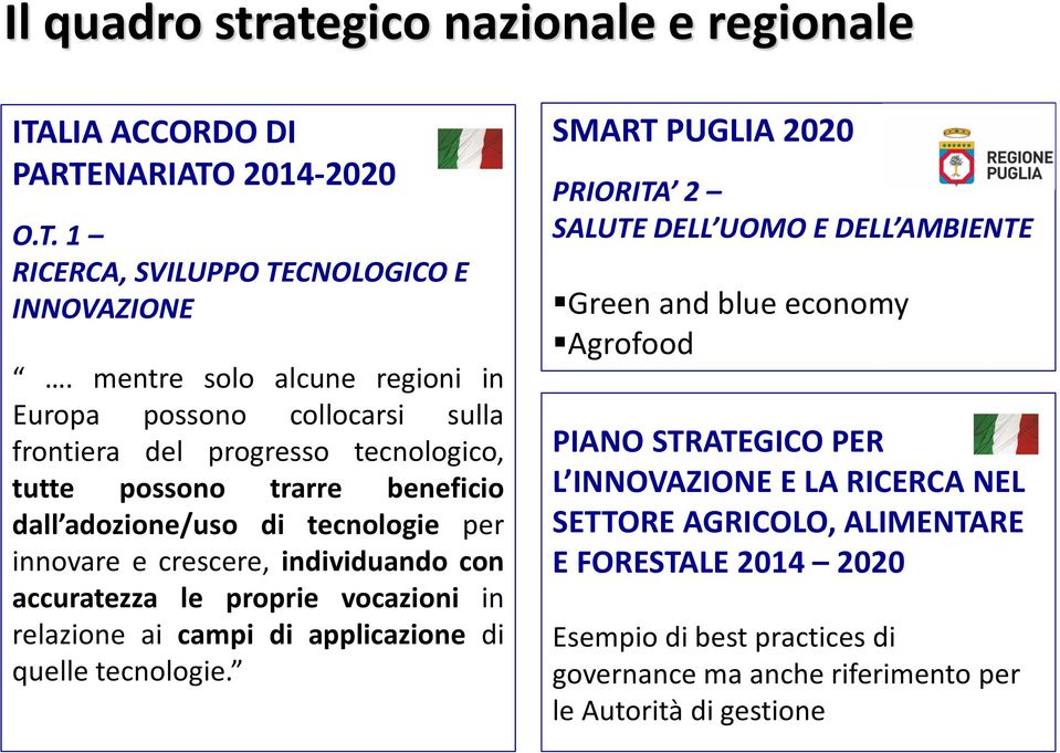 crescere, individuando con accuratezza le proprie vocazioni in relazione ai campi di applicazione di quelle tecnologie.