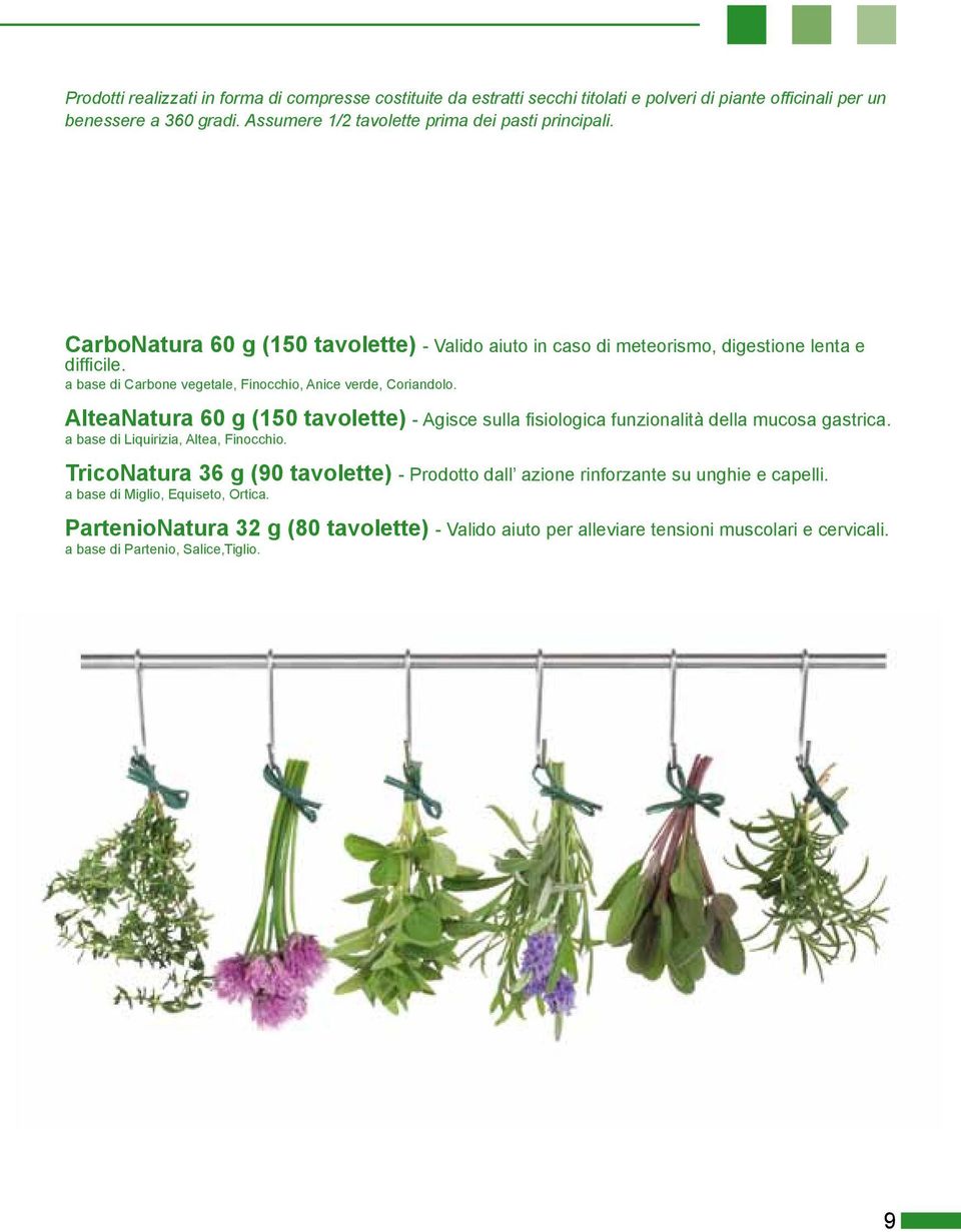 a base di Carbone vegetale, Finocchio, Anice verde, Coriandolo. AlteaNatura 60 g (150 tavolette) - Agisce sulla fisiologica funzionalità della mucosa gastrica.