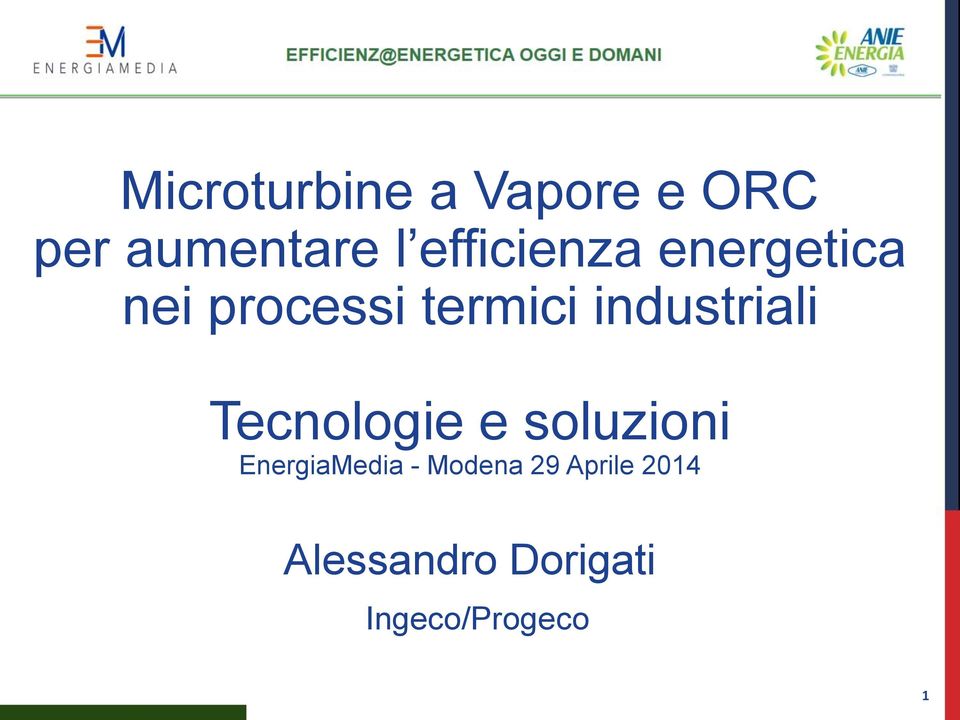 industriali Tecnologie e soluzioni EnergiaMedia