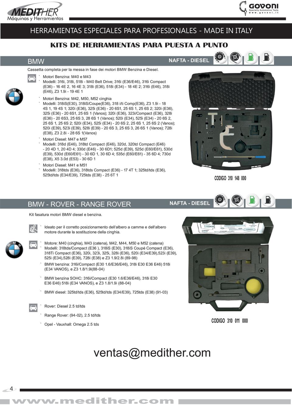 9i - 19 4E 1 Motori Benzina: M42, M50, M52 cinghia Modelli: 318iS(E30), 318iS/Coupe(E36), 318 i/ti Comp(E36), Z3 1.