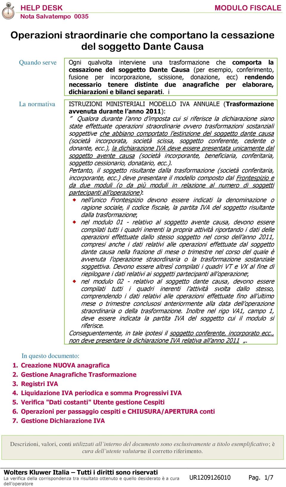 e bilanci separati. i La normativa In questo documento: 1.