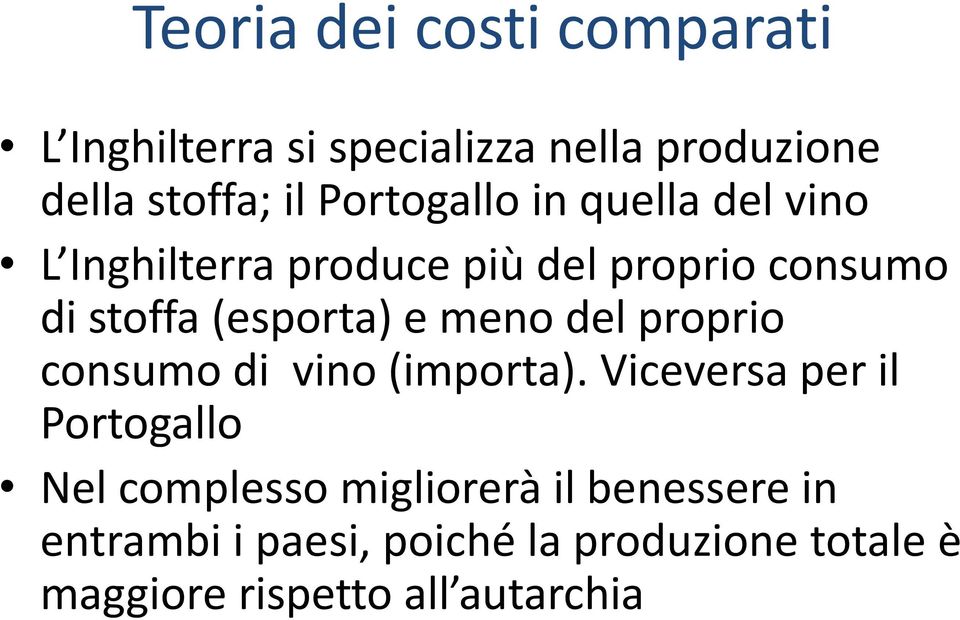 (esporta) e meno del proprio consumo di vino (importa).