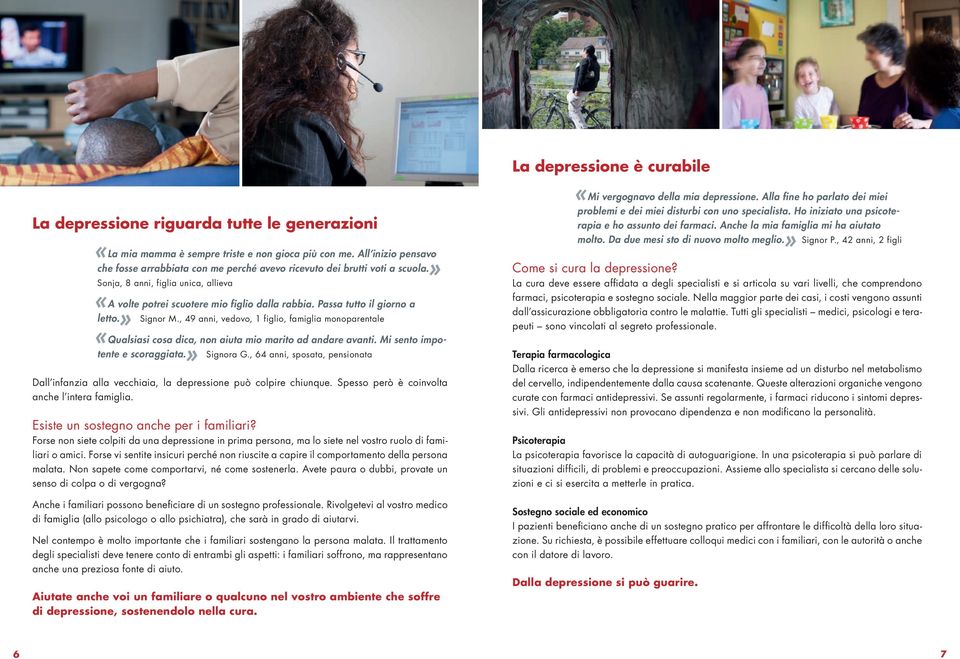 , 49 anni, vedovo, 1 figlio, famiglia monoparentale «Qualsiasi cosa dica, non aiuta mio marito ad andare avanti. Mi sento impotente e scoraggiata.» Signora G.