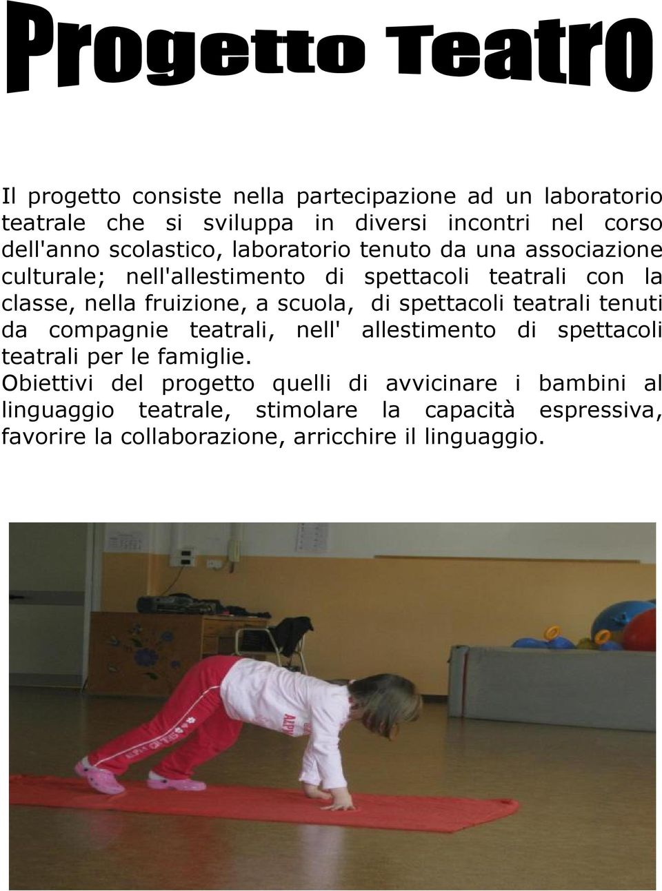 spettacoli teatrali tenuti da compagnie teatrali, nell' allestimento di spettacoli teatrali per le famiglie.