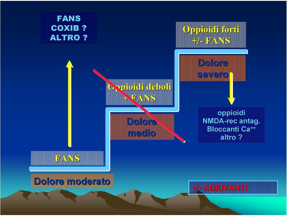 FANS Dolore medio Dolore severo oppioidi