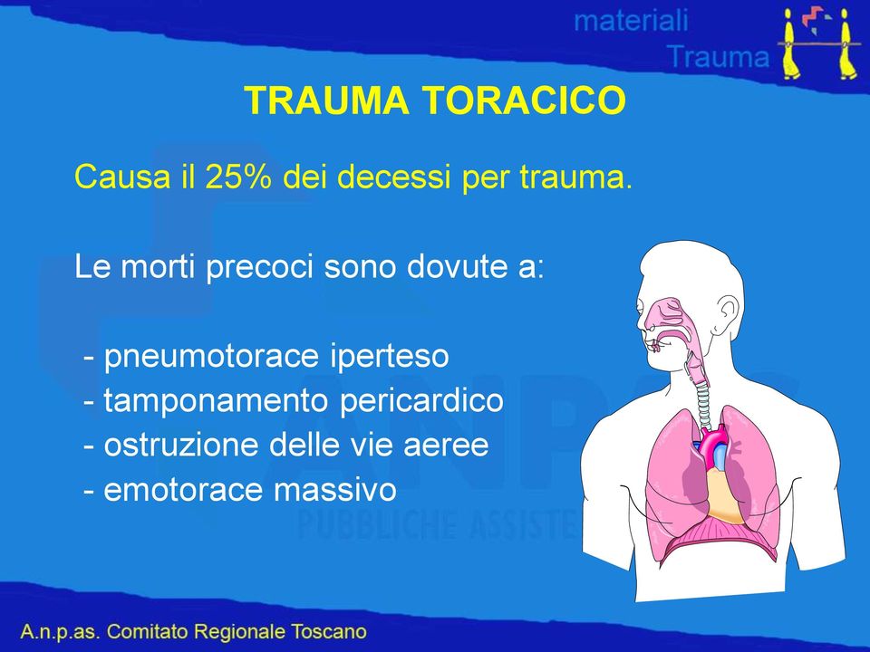 Le morti precoci sono dovute a: -