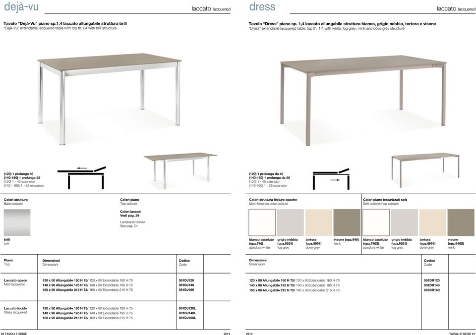 1,4 with, fog grey, mink and dove grey structure (120) 1 prolunga 40 (140-160) 1 prolunga 55 (120) 1-40 extension (140-160) 1-55 extension (120) 1 prolunga da 40 (140-160) 1 prolunga da 55 (120) 1-40