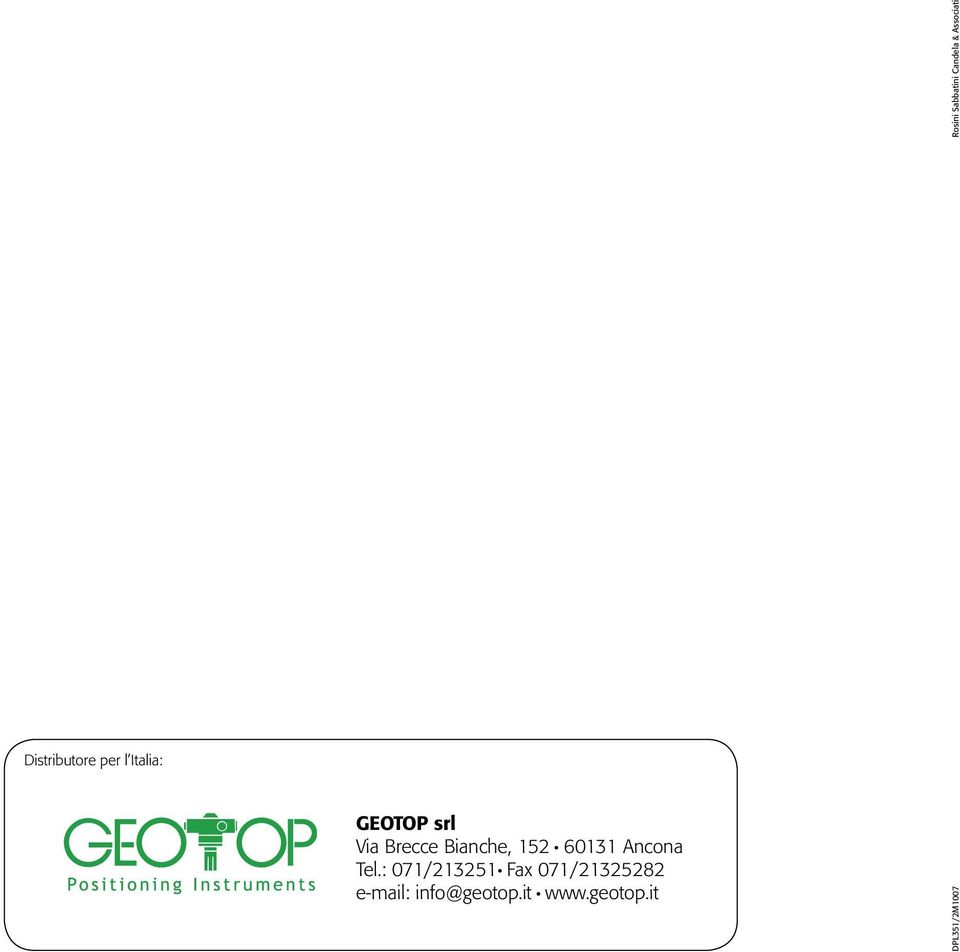 : 071/213251 Fax 071/21325282 e-mail: info@geotop.
