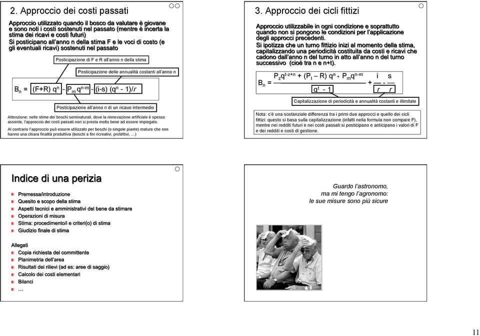 dei boschi seminaturali, dove la rinnovazione artificiale è spesso assente, l approccio dei costi passati non si presta molto bene ad essere impiegato.