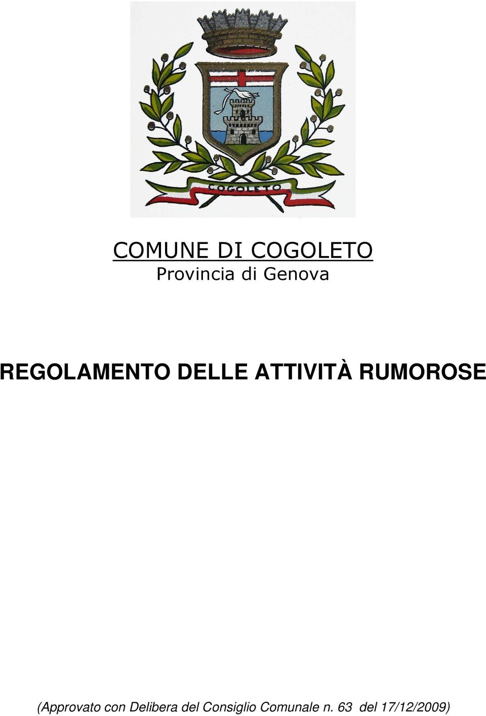 RUMOROSE (Approvato con Delibera