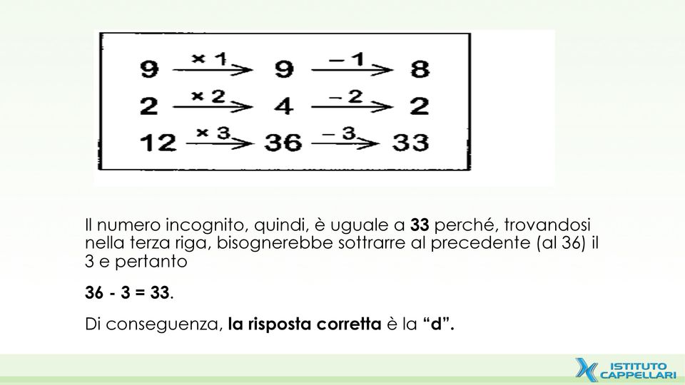 bisognerebbe sottrarre al precedente (al 36) il