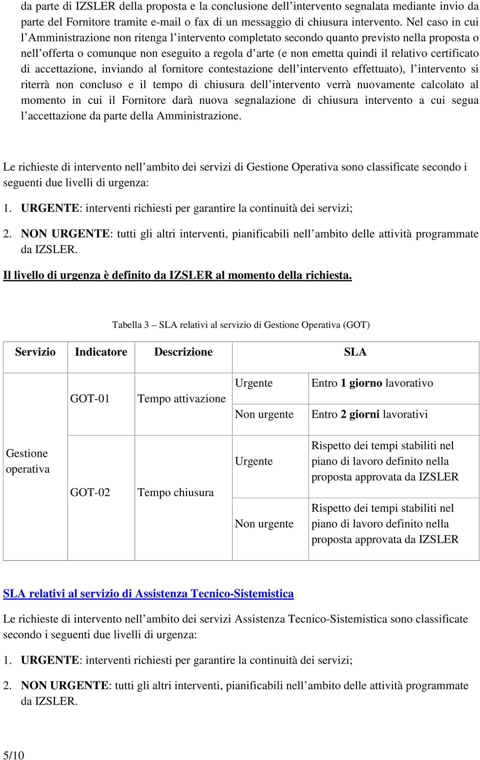 certificato di accettazione, inviando al fornitore contestazione dell intervento effettuato), l intervento si riterrà non concluso e il tempo di chiusura dell intervento verrà nuovamente calcolato al