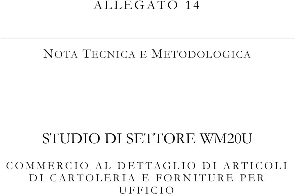 WM20U COMMERCIO AL DETTAGLIO DI