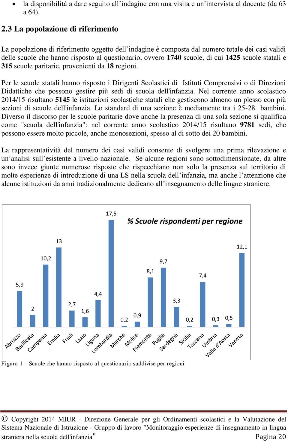 di cui 1425 scuole statali e 315 scuole paritarie, provenienti da 18 regioni.