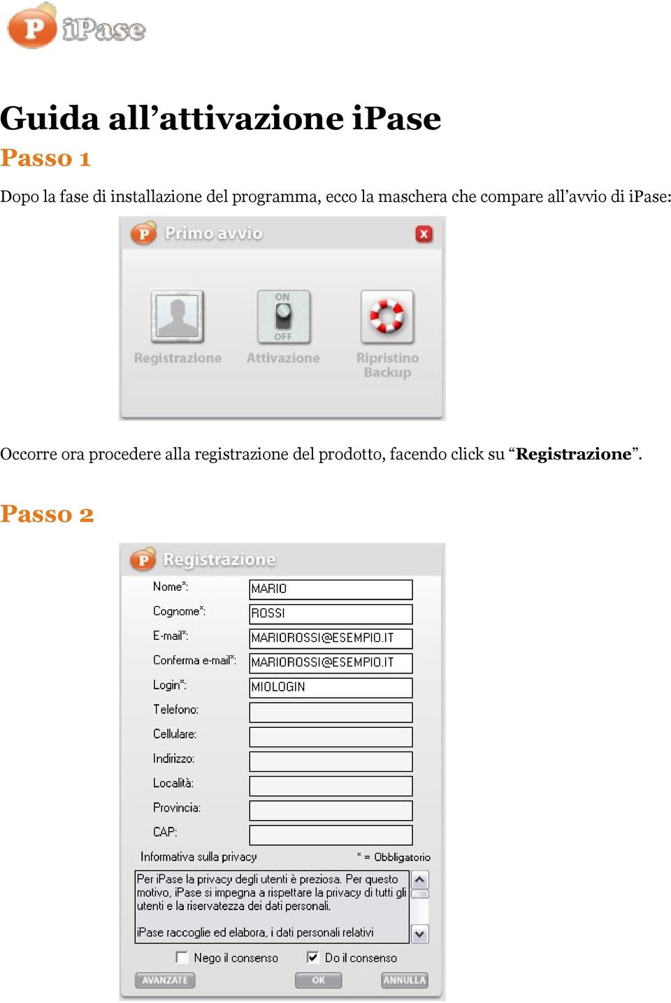 compare all avvio di ipase: Occorre ora procedere alla