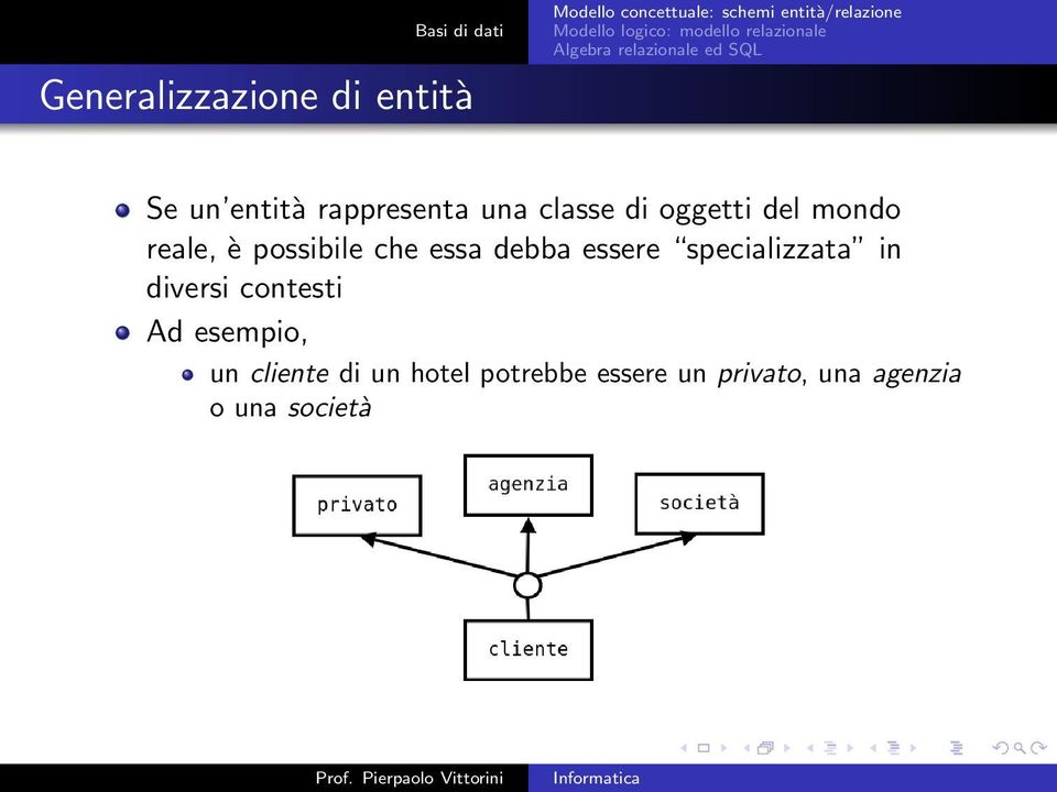 essere specializzata in diversi contesti Ad esempio, un