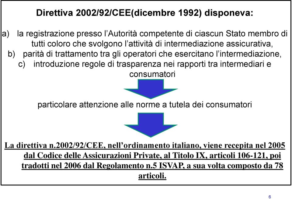 tra intermediari e consumatori particolare attenzione alle norme a tutela dei consumatori La direttiva n.