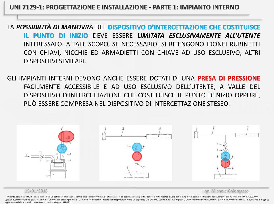 A TALE SCOPO, SE NECESSARIO, SI RITENGONO IDONEI RUBINETTI CON CHIAVI, NICCHIE ED ARMADIETTI CON CHIAVE AD USO ESCLUSIVO, ALTRI DISPOSITIVI