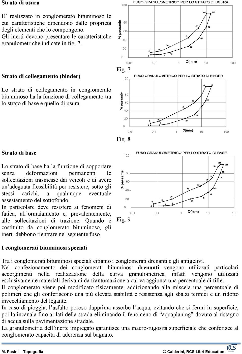 7 Lo strato di collegamento in conglomerato bituminoso ha la funzione di collegamento tra lo strato di base e quello di usura. Fig.