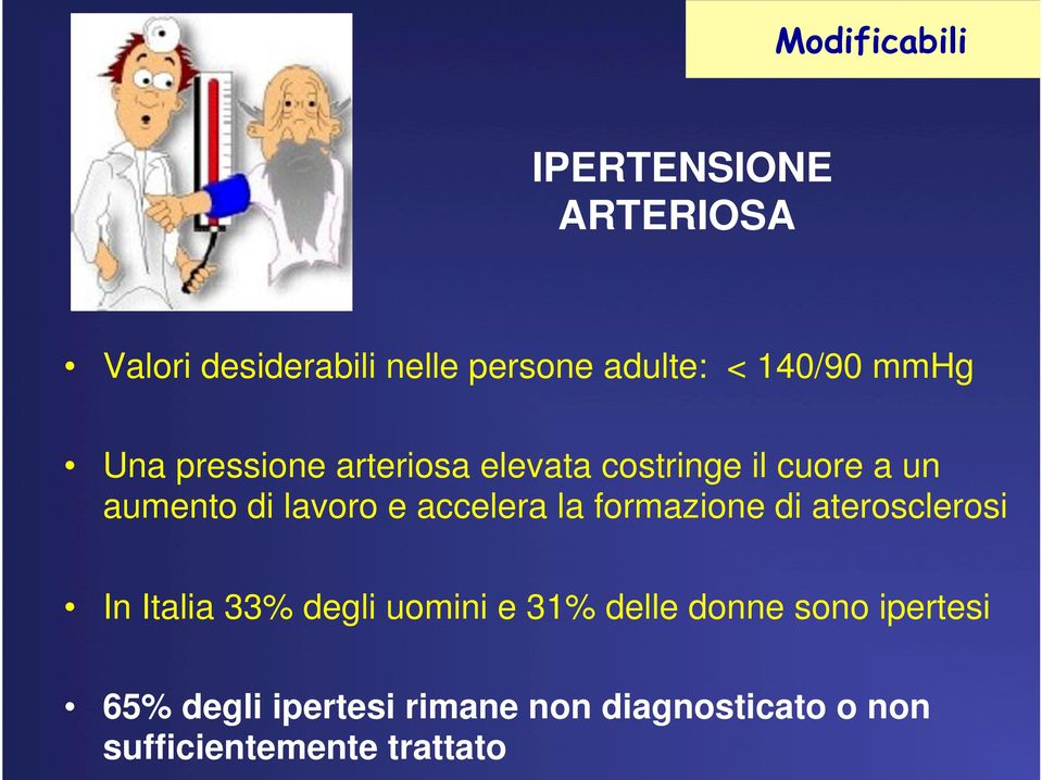 e accelera la formazione di aterosclerosi In Italia 33% degli uomini e 31% delle