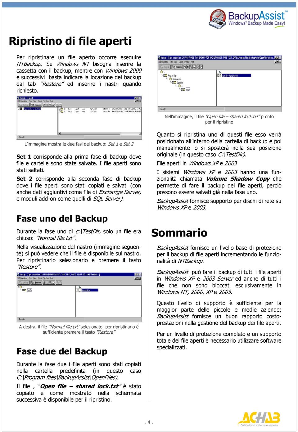 Nell immagine, il file Open file shared lock.