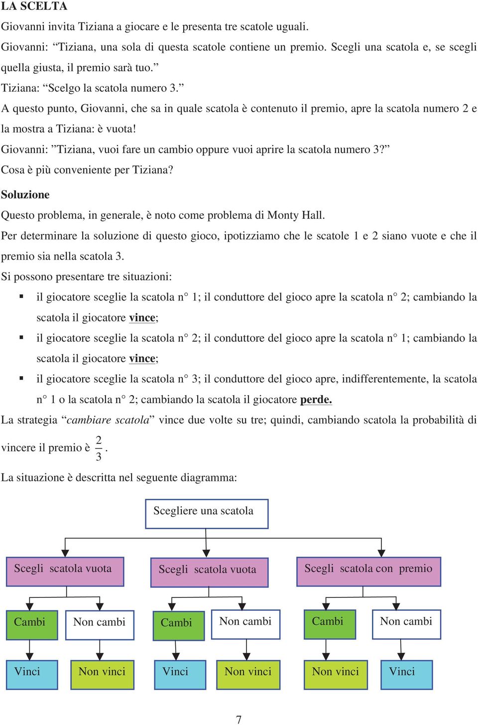 A questo punto, Giovanni, che sa in quale scatola è contenuto il premio, apre la scatola numero 2 e la mostra a Tiziana: è vuota!