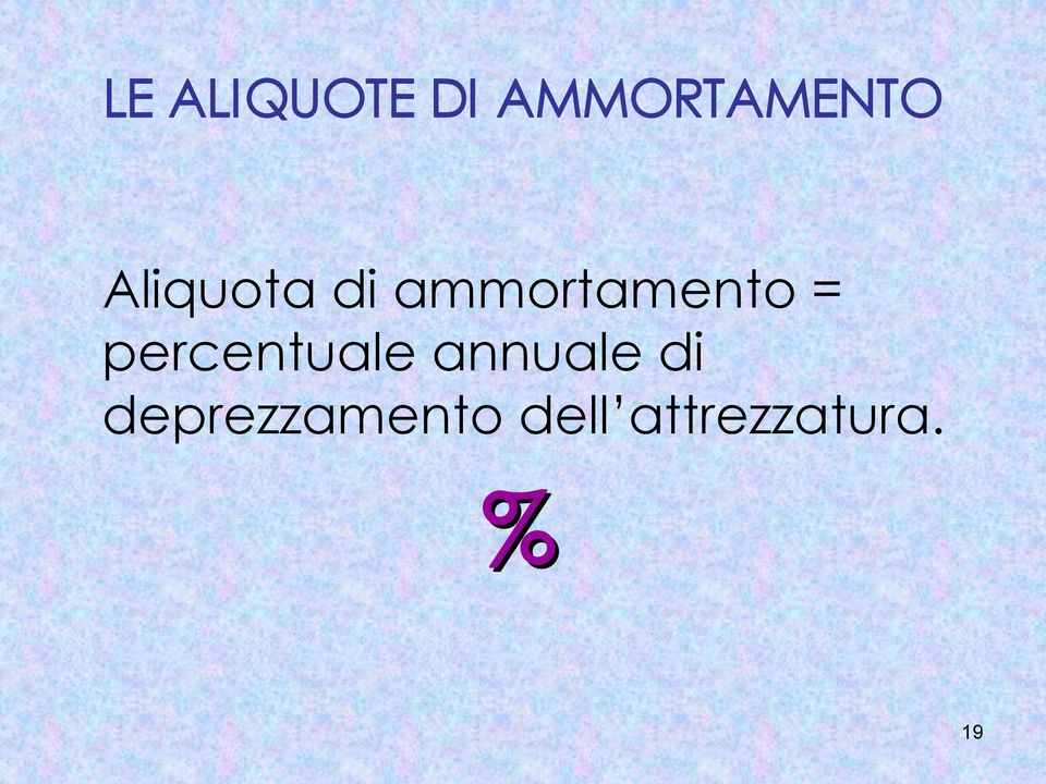 percentuale annuale di