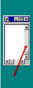 BARRE DI SCORRIMENTO Quando le informazioni memorizzate in una cartella o un documento sono troppo vaste per entrare nella finestra, vengono visualizzati degli accessori chiamati barre di