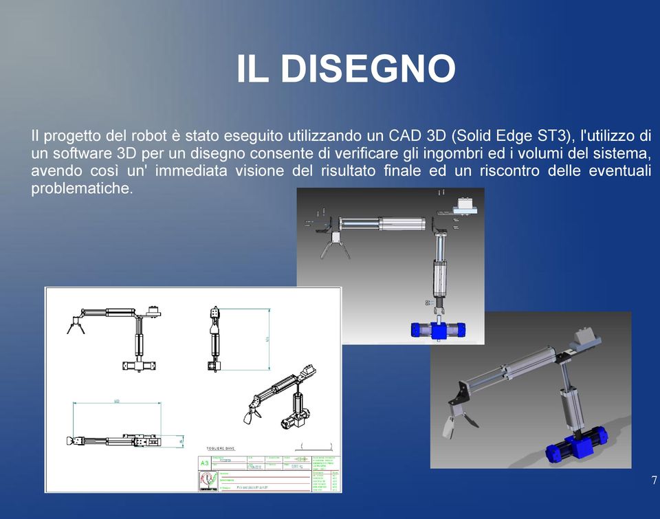 verificare gli ingombri ed i volumi del sistema, avendo così un' immediata