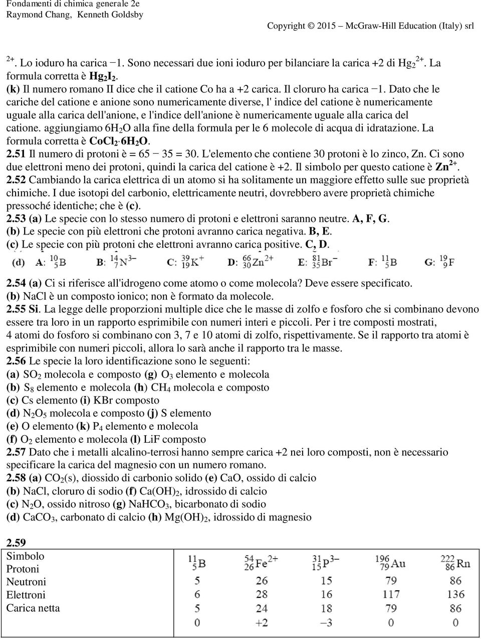 Dato che le cariche del catione e anione sono numericamente diverse, l' indice del catione è numericamente uguale alla carica dell'anione, e l'indice dell'anione è numericamente uguale alla carica