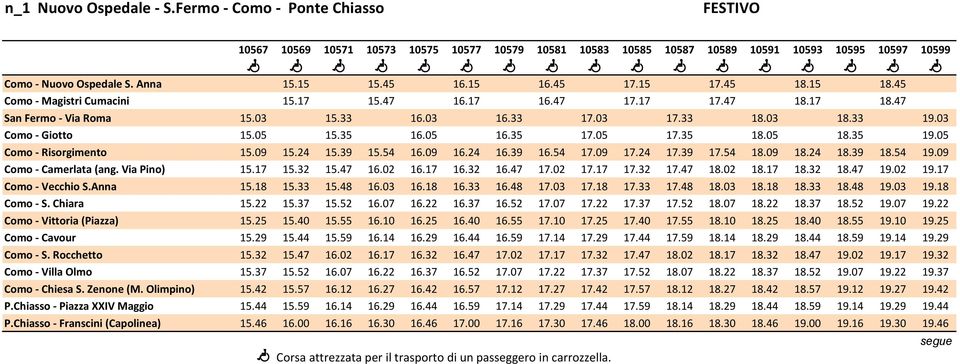 Anna 15.15 15.45 16.15 16.45 17.15 17.45 18.15 18.45 Como - Magistri Cumacini 15.17 15.47 16.17 16.47 17.17 17.47 18.17 18.47 San Fermo - Via Roma 15.03 15.33 16.03 16.33 17.03 17.33 18.03 18.33 19.