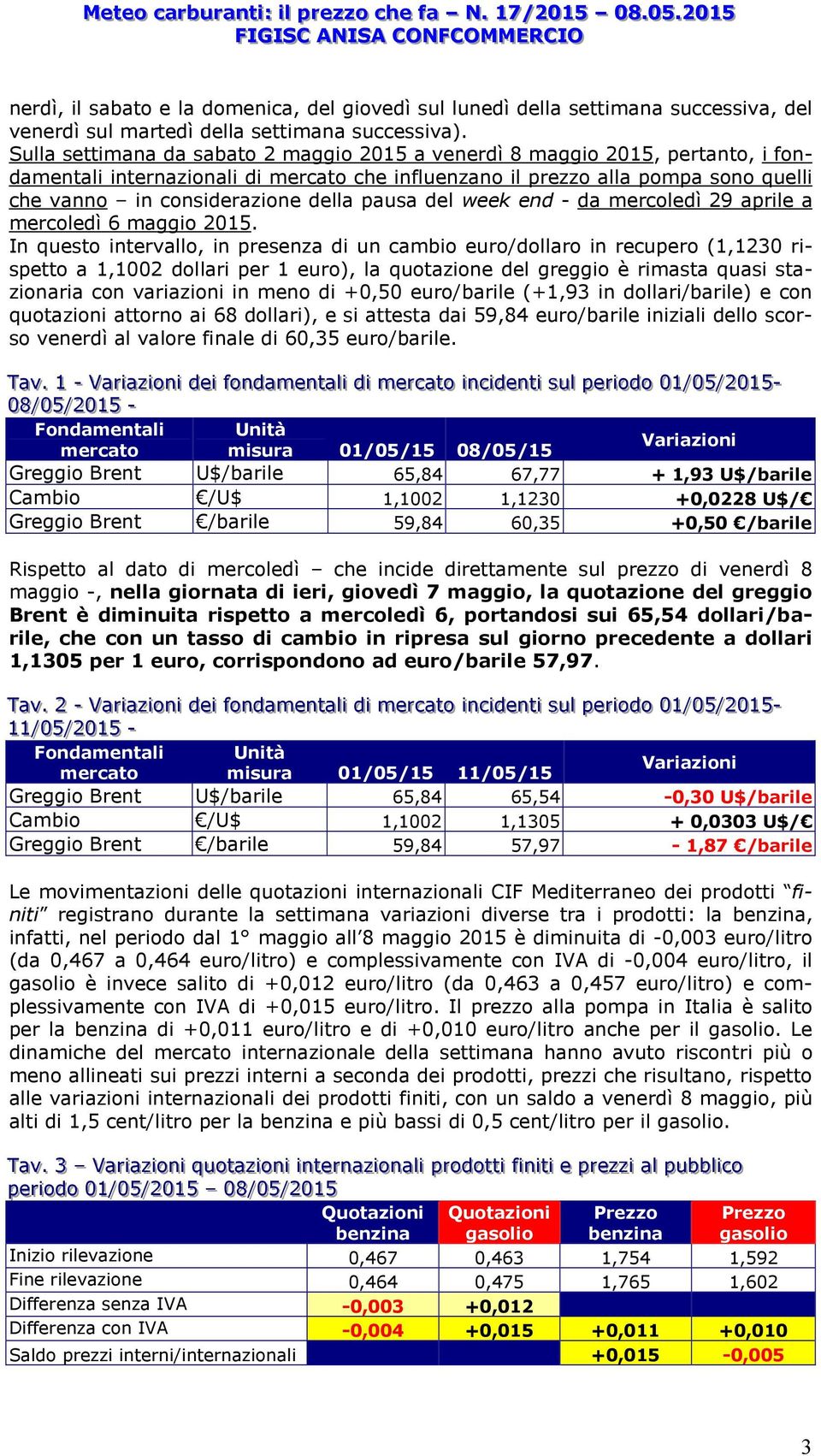 pausa del week end - da mercoledì 29 aprile a mercoledì 6 maggio 2015.