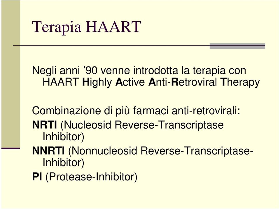 anti-retrovirali: NRTI (Nucleosid Reverse-Transcriptase Inhibitor)