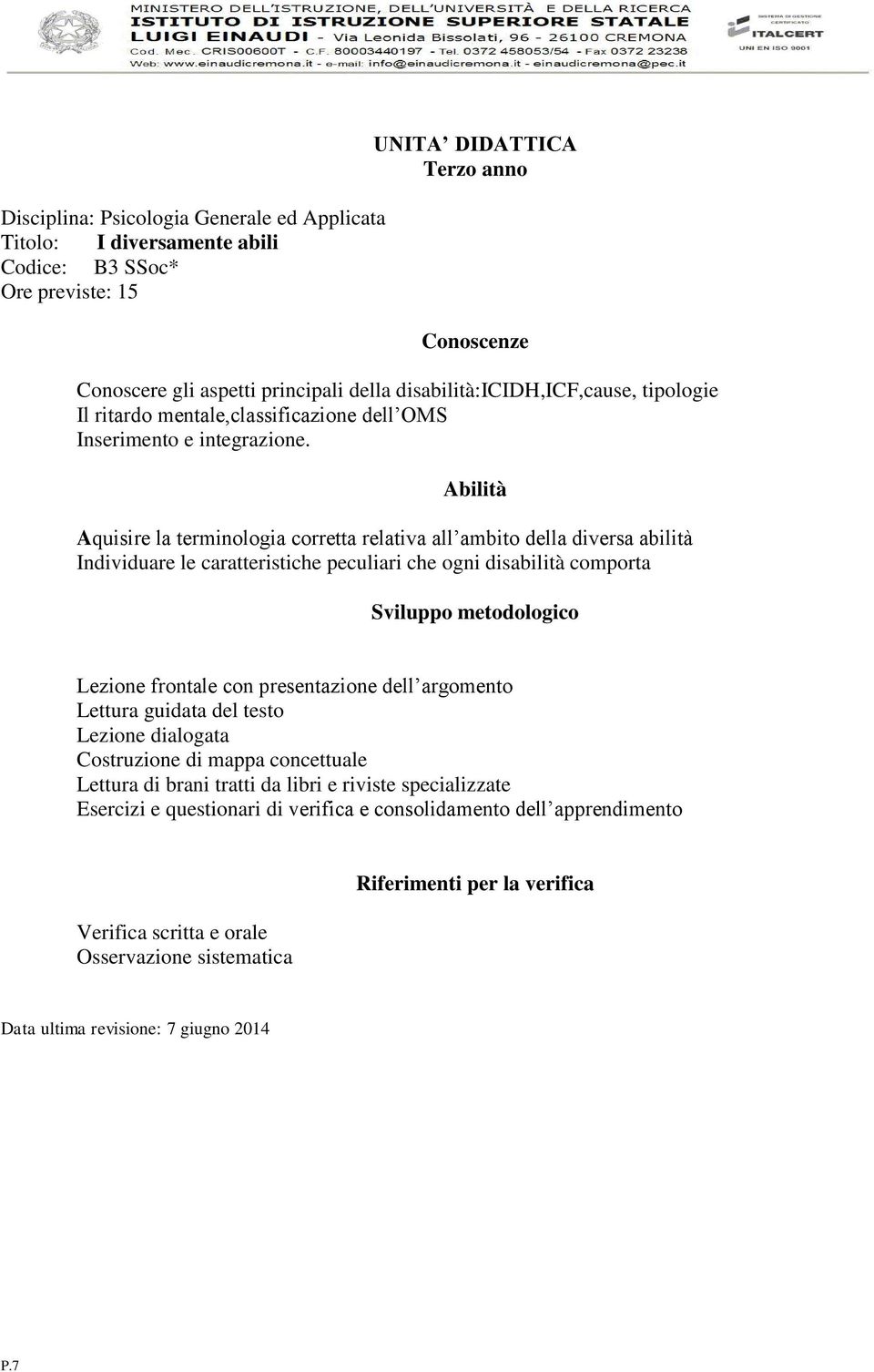 mentale,classificazione dell OMS Inserimento e integrazione.