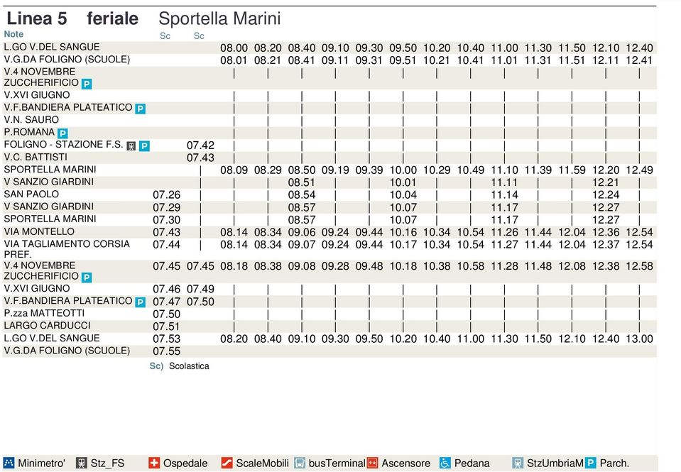 39 10.00 10.29 10.49 11.10 11.39 11.59 12.20 12.49 V SANZIO GIARDINI 08.51 10.01 11.11 12.21 SAN PAOLO 07.26 08.54 10.04 11.14 12.24 V SANZIO GIARDINI 07.29 08.57 10.07 11.17 12.