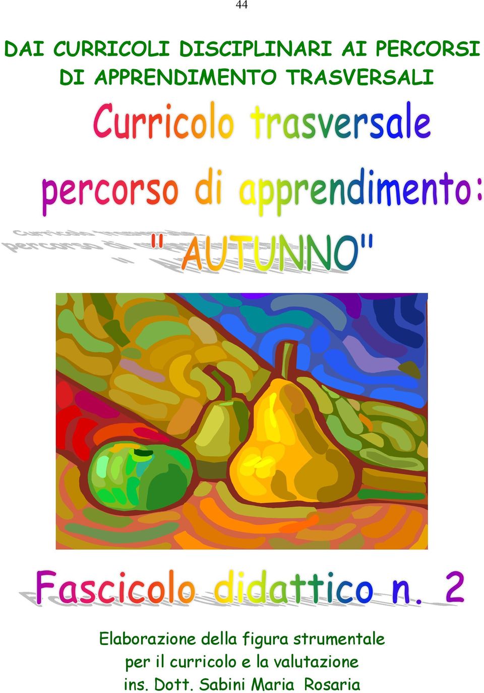 della figura strumentale per il curricolo e