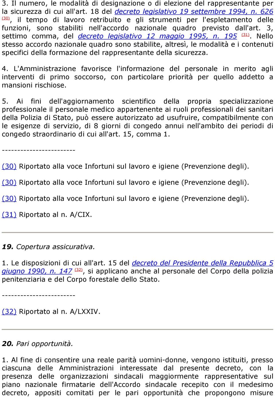 3, settimo comma, del decreto legislativo 12 maggio 1995, n. 195 (31).