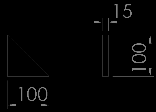 Elemento 9 (2 pezzi) L elemento 9 è costituito da una piastra delle dimensioni riportate in figura 11, che deve essere saldata, su i due lati del dispositivo, agli elementi 3 e 5 per rinforzarne il