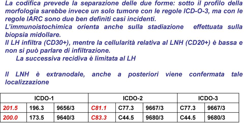 Il LH infiltra (CD30+), mentre la cellularità relativa al LNH (CD20+) è bassa e non si può parlare di infiltrazione.