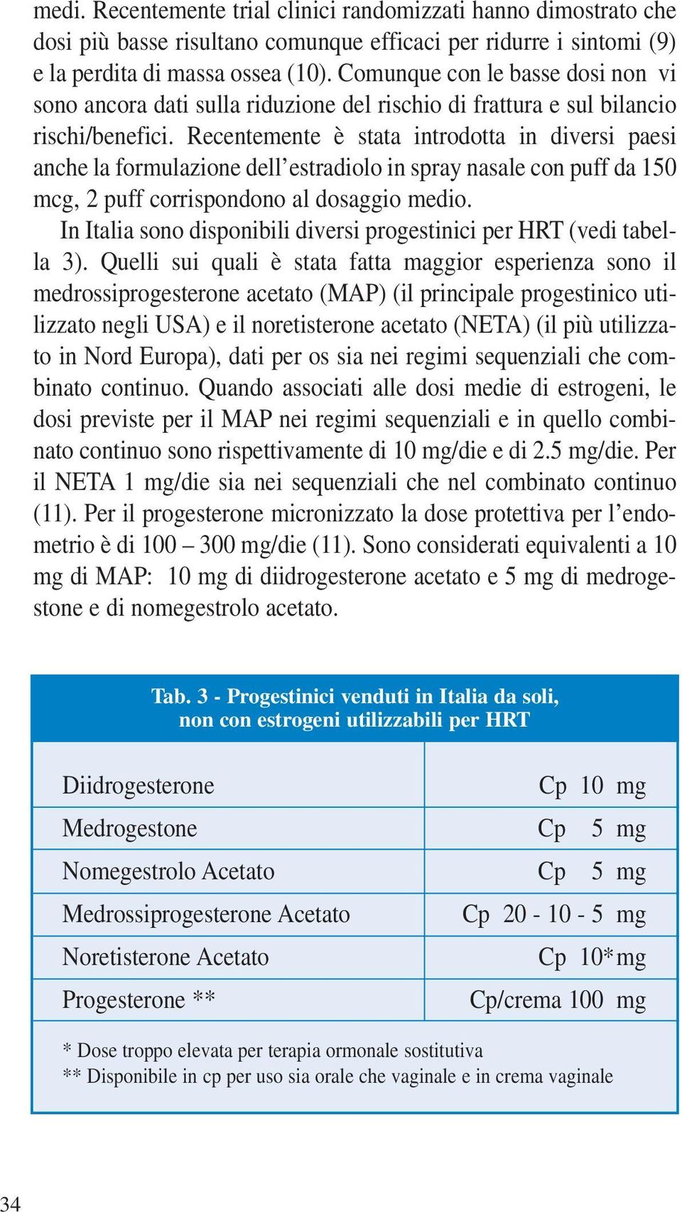 Recentemente è stata introdotta in diversi paesi anche la formulazione dell estradiolo in spray nasale con puff da 150 mcg, 2 puff corrispondono al dosaggio medio.