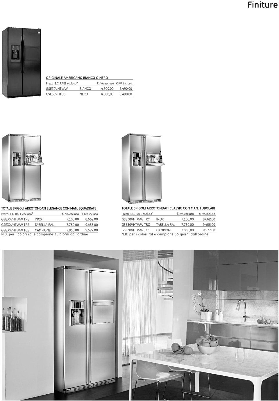 100,00 8.662,00 GSE30VHTWW TRE TABELLA RAL 7.750,00 9.455,00 GSE30VHTWW TCE CAMPIONE 7.850,00 9.