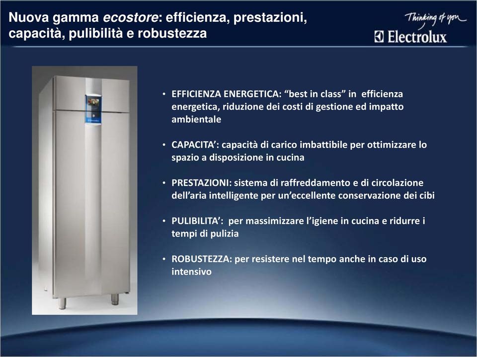 disposizione in cucina PRESTAZIONI: sistema di raffreddamento e di circolazione dell aria intelligente per un eccellente conservazione dei