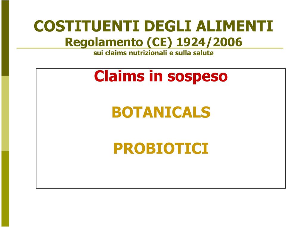 sulla salute Claims in