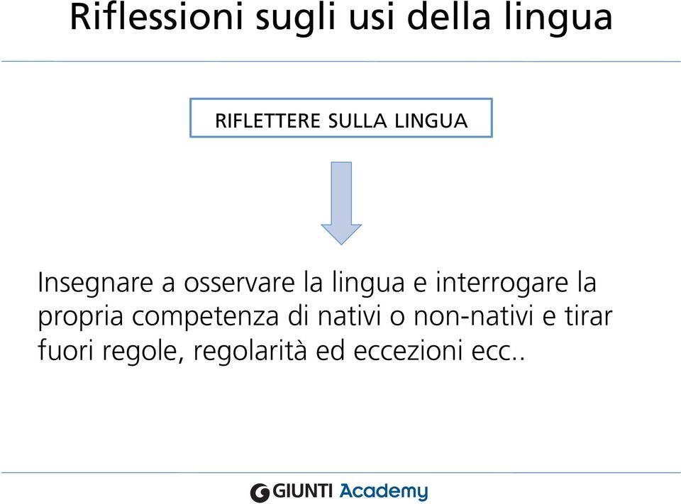 interrogare la propria competenza di nativi o