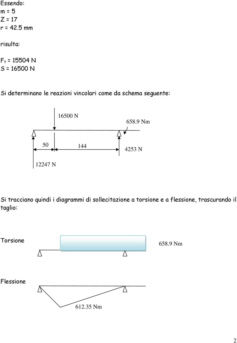 come da schema seguente: 16500 N 658.